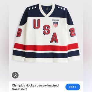 Abercrombie Team USA Men's Hockey Sweater - Large NWT
